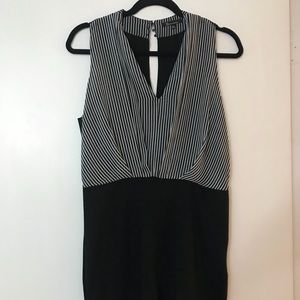 Fitted Black and White Dress